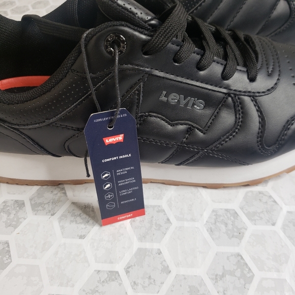 Levi's Comfort BLACK Synthetic Sneaker size 9 - Picture 7 of 8